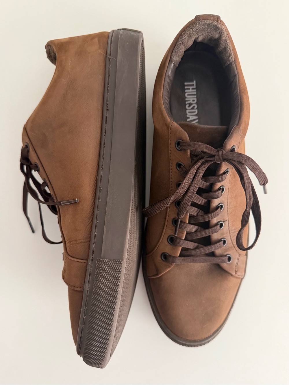 Thursday Boot Company Brown Leather Premier Low-Top Everyday Sneakers Size 11